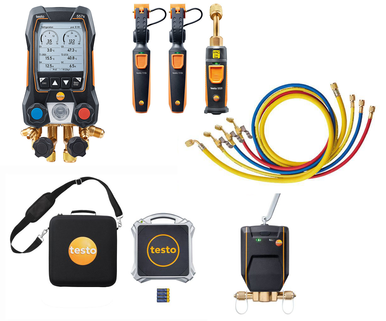 Kit Testo Smart Probes Refrigerazione Manometri E Termometri Bluetooth Per Hvacr App Smart Range 40150c 160bar Testo 0563 0002 10 91713355