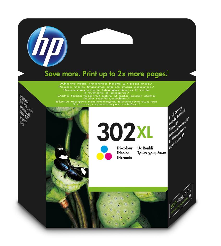 HP 302XL High Yield Tri-color