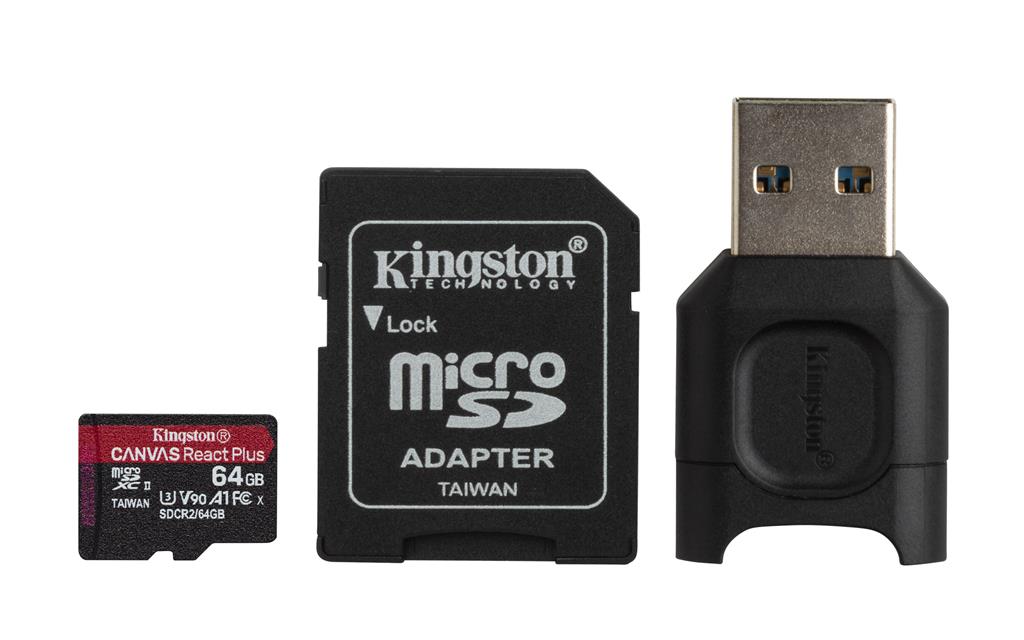 KT 64GB microSDXC ReactPl +ADP
