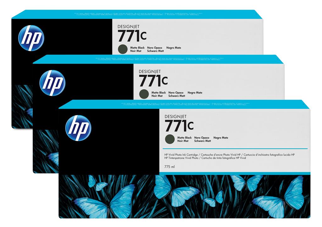 HP 771C 3-pack 775-ml Matte BL