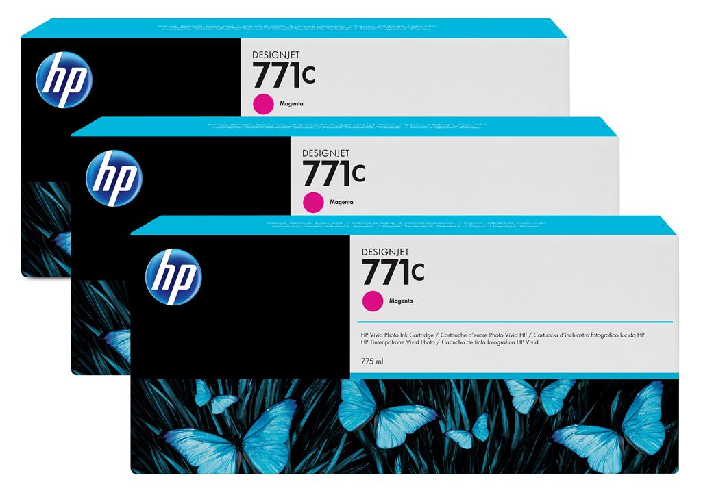 HP 771C 3-pack 775-ml Magenta