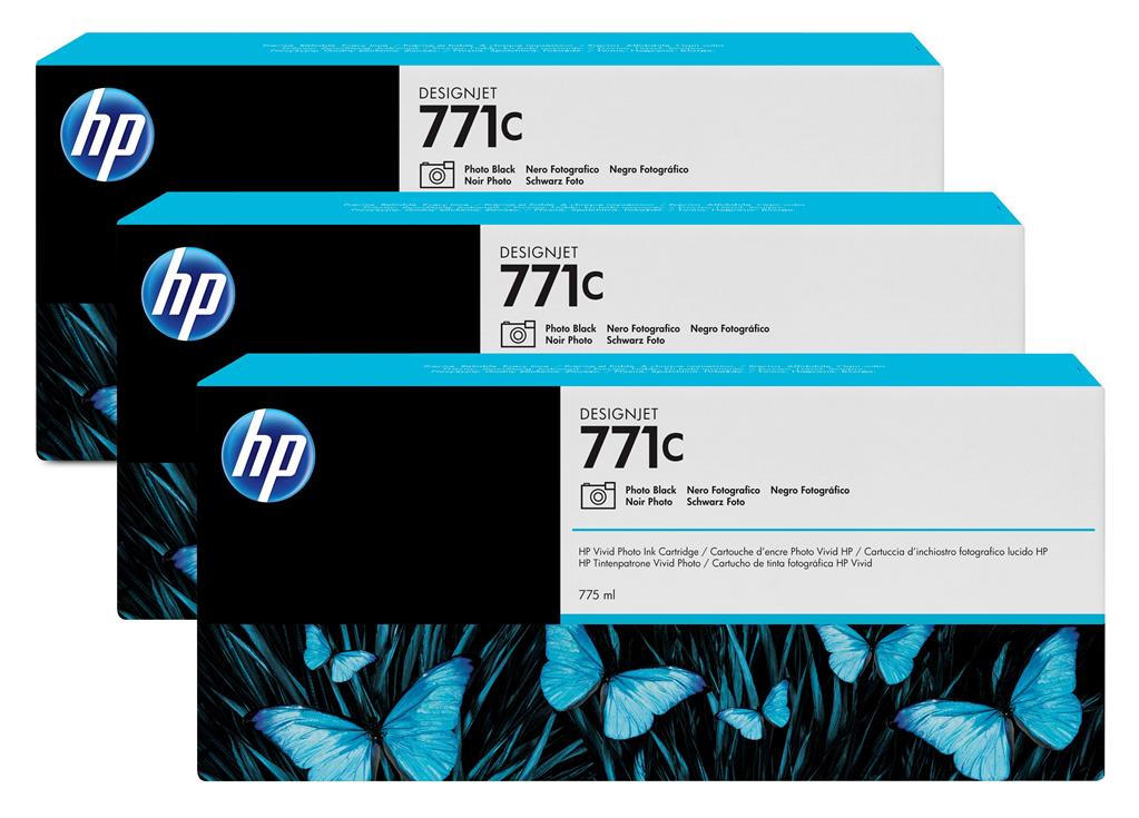 HP 771C 3-pack 775-ml Photo Bl