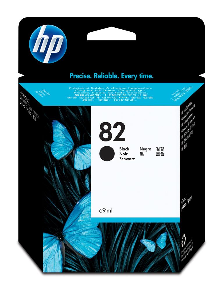 HP 82 69ml Black DesignJet Ink