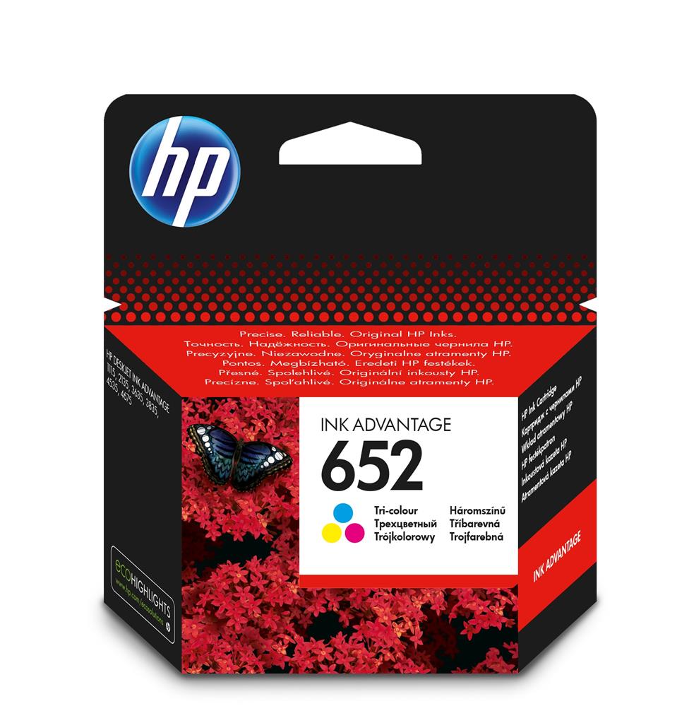 HP 652 Tri-colour Ink Cart
