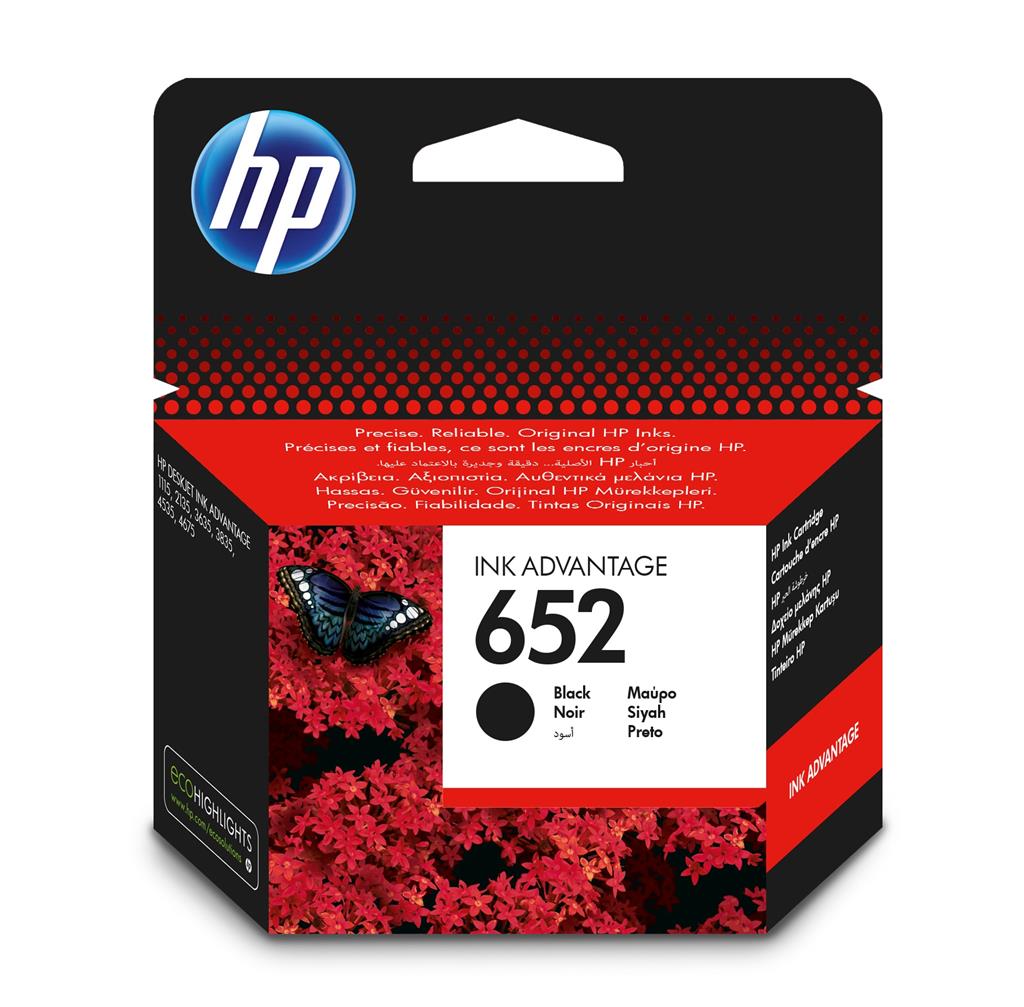 HP 652 Black Ink Cartr
