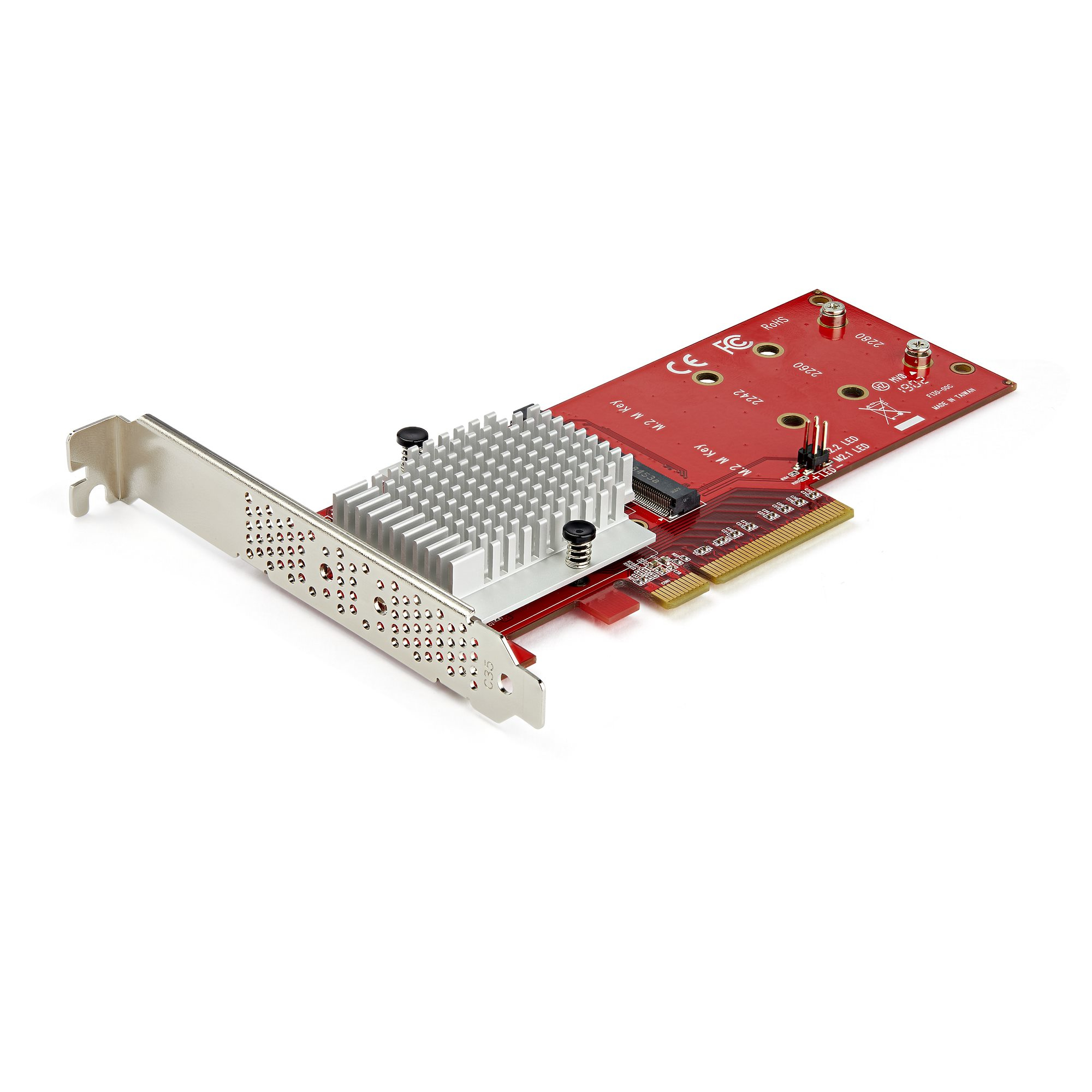 Controller/Adattatore X8 per 2 unita SSD PCIe M.2 NVME full size