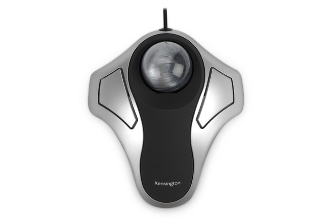 Kensington Orbit Optical Trackball, Ambidextrous, Trackball, USB Type-A, Silver