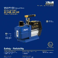 VALUE VA3-P7-EX pompa vuoto ATEX portata 198 litri/minuto, vuoto 15 micron, adatta per refrigeranti A3 (propano R290 e isobutano R600a), A2, A2L e A1 Doppio stadio, motore 3/4 HP - grado di vuoto 2 x10(-2) mbar - 0,02 mbar/2 Pa/15 micron - con valvola di non ritorno