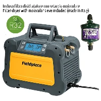 Fieldpiece USA - MR45INT - Recuperatore gas refrigerante digitale da 1 HP - 0,75 Kw completo di filtro disidratatore e raccordo con rapporto di taratura