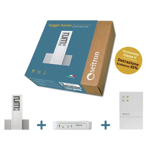Hygge Kit Classe 5 il Cronotermostato Wi-Fi a batteria