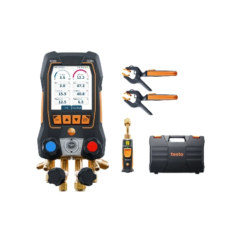 Testo 558s - Manifold digitale smart con sonde per il vuoto e la temperatura senza fili