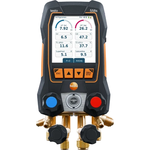 testo 558s - Manifold digitale con blocco valvole a 4 vie e touchscreen intuitivo