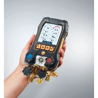 Testo 558s - Manifold digitale smart con pinza amperometrica e sonde per il vuoto e la temperatura senza fili