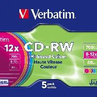 43167 5 CDRW 700MB 12X COLOUR SURF