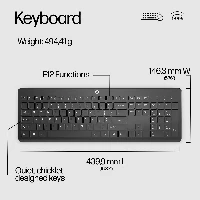 HP 230 WIRELESS KEYBOARD (BLACK)ITL