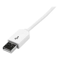 StarTech.com 1m (3 ft) Apple 30-pin Dock Connector to USB Cable for iPhone / iPod / iPad with Stepped Connector, White, USB A, Apple 30-pin, 1 m, Male, Male