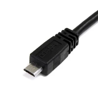 StarTech.com 3 ft USB Y Cable for External Hard Drive - Dual USB-A to Micro-B, 0.3 m, Micro-USB B, 2 x USB A, USB 2.0, Male/Male, Black