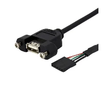 StarTech.com 3 ft Panel Mount USB Cable - USB A to Motherboard Header Cable F/F, 0.9 m, Black