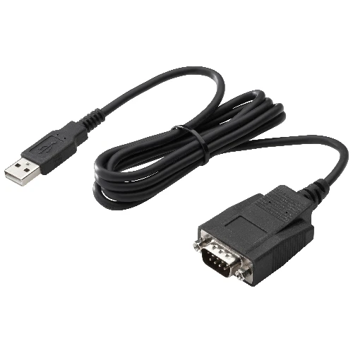 HP USB to Serial Port Adapter, Black, USB Type-A, DB-9, Male, Male, Business