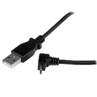 StarTech.com 1m Micro USB Cable - A to Up Angle Micro B, 1 m, USB A, Micro-USB B, USB 2.0, Male/Male, Black