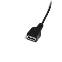 StarTech.com 1 ft Mini USB 2.0 Cable - USB A to Mini B F/M, 0.3 m, USB A, Mini-USB B, Male/Female, 480 Mbit/s, Black