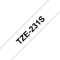 Brother TZE-231S, Black on white, TZe, 1.2 cm, 4 m, Blister, 1.2 cm