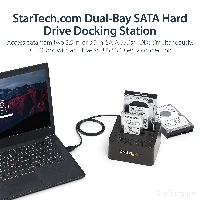 StarTech.com Dual-Bay USB 3.1 to SATA Hard Drive Docking Station, USB 3.1 (10 Gbps) Hard Drive Dock, External 2.5/3.5