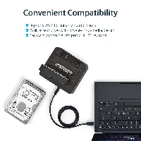 StarTech.com Dual-Bay USB 3.1 to SATA Hard Drive Docking Station, USB 3.1 (10 Gbps) Hard Drive Dock, External 2.5/3.5