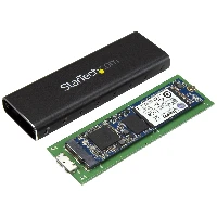 StarTech.com M.2 SSD Enclosure for M.2 SATA SSDs - USB 3.0 (5Gbps) with UASP, SSD enclosure, M.2, M.2, 6 Gbit/s, USB connectivity, Black