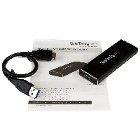 StarTech.com M.2 SSD Enclosure for M.2 SATA SSDs - USB 3.0 (5Gbps) with UASP, SSD enclosure, M.2, M.2, 6 Gbit/s, USB connectivity, Black