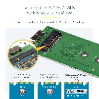StarTech.com M.2 SSD Enclosure for M.2 SATA SSDs - USB 3.0 (5Gbps) with UASP, SSD enclosure, M.2, M.2, 6 Gbit/s, USB connectivity, Black