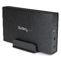 StarTech.com 3.5in Black USB 3.0 External SATA III Hard Drive Enclosure with UASP for SATA 6 Gbps  Portable External HDD, HDD enclosure, 3.5
