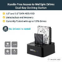 StarTech.com Standalone Hard Drive Duplicator, Dual Bay HDD/SSD Cloner/Copier, USB 3.1 (10Gbps) to SATA III HDD/SSD Docking Station, Hard Disk Duplicator Dock, Hard Drive Cloner, 2.5,3.5