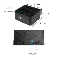 StarTech.com Standalone Hard Drive Duplicator, Dual Bay HDD/SSD Cloner/Copier, USB 3.1 (10Gbps) to SATA III HDD/SSD Docking Station, Hard Disk Duplicator Dock, Hard Drive Cloner, 2.5,3.5