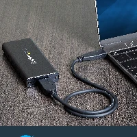 StarTech.com M.2 SSD Enclosure for M.2 SATA SSDs - USB 3.1 (10Gbps) with USB-C Cable, SSD enclosure, M.2, M.2, 10 Gbit/s, USB connectivity, Black, Silver