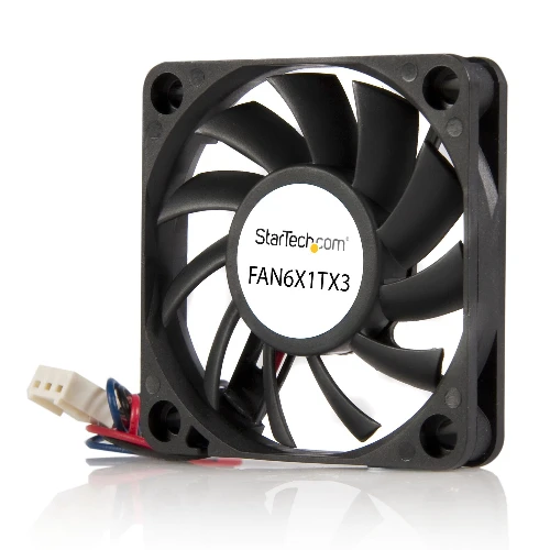 StarTech.com 60x10mm Replacement Ball Bearing Computer Case Fan w/ TX3 Connector, Fan, 6 cm, 4000 RPM, 28 dB, 15.49 cfm, Black