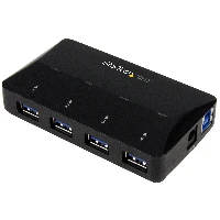 StarTech.com 4-Port USB 3.0 Hub plus Dedicated Charging Port - 1 x 2.4A Port4-Port USB 3.0 Hub (5Gbps) plus Dedicated Charging Port - 1 x 2.4A Port, USB 3.2 Gen 1 (3.1 Gen 1) Type-B, USB 3.2 Gen 1 (3.1 Gen 1) Type-A, 5000 Mbit/s, Black, Plastic, Status