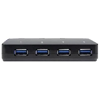 StarTech.com 4-Port USB 3.0 Hub plus Dedicated Charging Port - 1 x 2.4A Port4-Port USB 3.0 Hub (5Gbps) plus Dedicated Charging Port - 1 x 2.4A Port, USB 3.2 Gen 1 (3.1 Gen 1) Type-B, USB 3.2 Gen 1 (3.1 Gen 1) Type-A, 5000 Mbit/s, Black, Plastic, Status