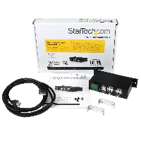StarTech.com 4-Port USB 2.0 Hub - Metal Industrial USB-A Hub - Din Rail, Wall or Desk Mountable USB Data Hub - TAA Compliant USB Expander Hub, USB 2.0 Type-B, USB 2.0, 480 Mbit/s, Black, Steel, Power