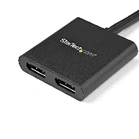 StarTech.com 2-Port Multi Monitor Adapter - Mini DisplayPort to 2x DisplayPort MST Hub - Dual 4K 30Hz - Video Splitter for Extended Desktop Mode on Windows PCs Only - mDP 1.2 to 2x DP, Mini DisplayPort, 2x DisplayPort, 3840 x 2160 pixels, Black, Plastic, 4K Ultra HD