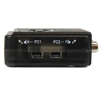 StarTech.com 2 Port Black USB KVM Switch Kit with Audio and Cables, 2048 x 1536 pixels, 2K Ultra HD, Black