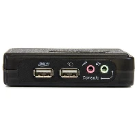 StarTech.com 2 Port Black USB KVM Switch Kit with Audio and Cables, 2048 x 1536 pixels, 2K Ultra HD, Black