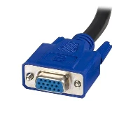 StarTech.com 6 ft 2-in-1 USB KVM Cable, 1.8 m, VGA, Black, USB, USB A + VGA, USB B + VGA