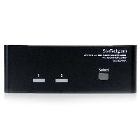 StarTech.com 2 Port DVI VGA Dual Monitor KVM Switch USB with Audio & USB 2.0 Hub, 1920 x 1200 pixels, WUXGA, 18 W, Black