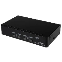 StarTech.com 4 Port USB DisplayPort KVM Switch with Audio, 3840 x 2400 pixels, Black