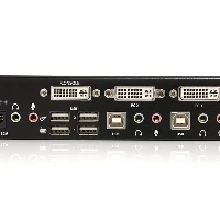 StarTech.com 2 Port DVI USB KVM Switch with Audio and USB 2.0 Hub, 1920 x 1200 pixels, Full HD, 18 W, Black