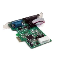 StarTech.com 2-port PCI Express RS232 Serial Adapter Card - PCIe RS232 Serial Host Controller Card - PCIe to Dual Serial DB9 Card - 16550 UART - Expansion Card - Windows & Linux, PCIe, Serial, PCIe 1.0, RS-232, Green, ASIX - MCS9922CV-AA