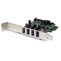 StarTech.com 4 Port PCI Express PCIe SuperSpeed USB 3.0 Controller Card Adapter with UASP - SATA Power, PCIe, USB 3.2 Gen 1 (3.1 Gen 1), PCIe 2.0, CE, FCC, NEC uPD720201, 5 Gbit/s