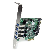 StarTech.com 4 Port PCI Express PCIe SuperSpeed USB 3.0 Controller Card Adapter with UASP - SATA Power, PCIe, USB 3.2 Gen 1 (3.1 Gen 1), PCIe 2.0, CE, FCC, NEC uPD720201, 5 Gbit/s