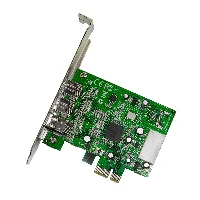 StarTech.com 3 Port 2b 1a 1394 PCI Express FireWire Card Adapter, PCIe, Firewire 800 / 400, PCIe 1.1, Green, 149905 h, Texas Instruments - XIO2213B